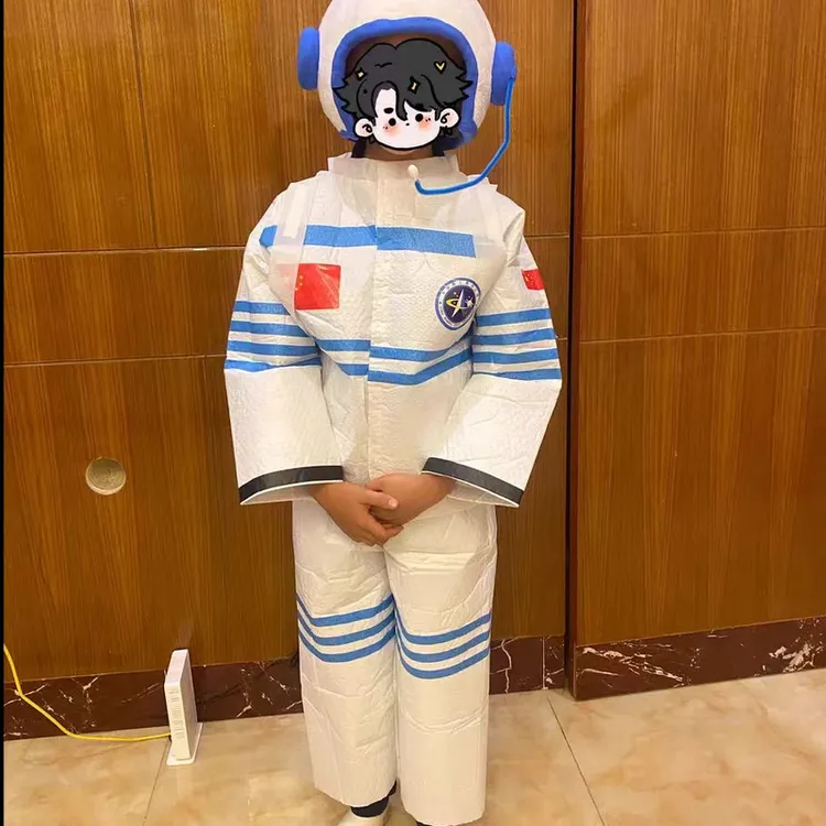 男童成人环保服装亲子环保走秀手工创意宇航员太空服时装秀走秀服