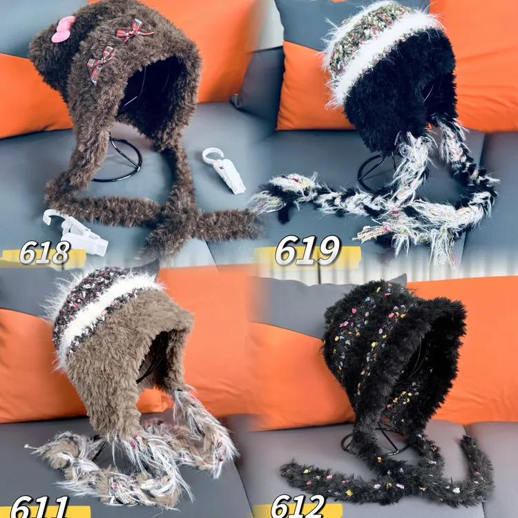 冬季保暖帽子直播临时链接按号拍百搭加厚日系盆帽防寒毛绒防风
