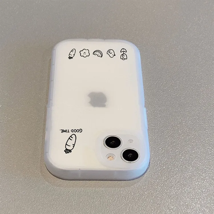 简约萝卜兔子适用于苹果/华为/OPPO/VIVO/小米荣耀全包亮黑手机壳