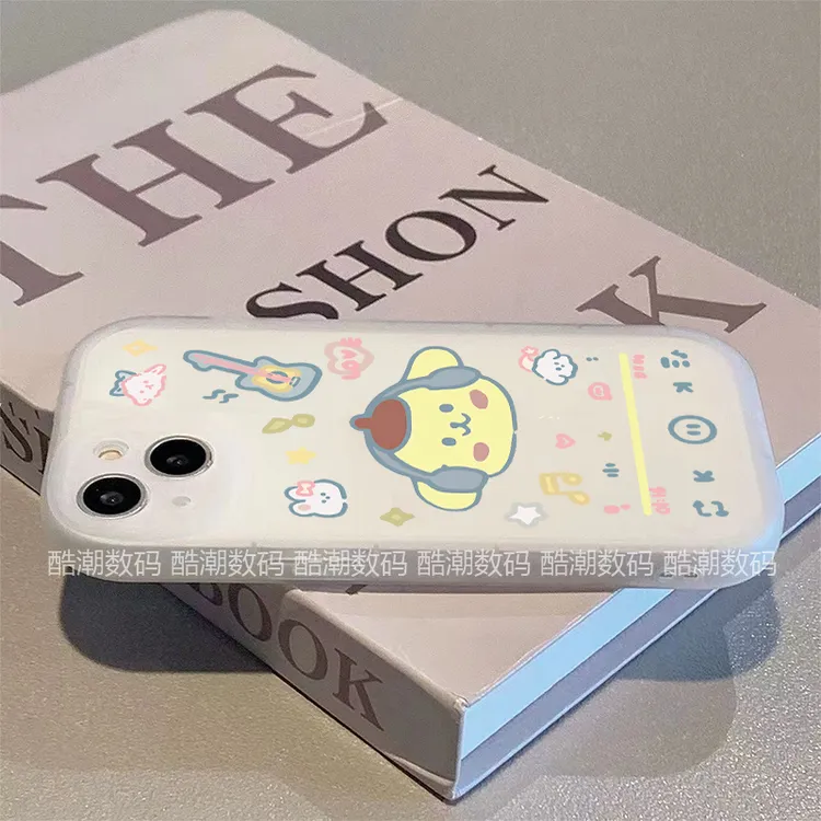 卡通音乐布丁狗适用苹果/华为/荣耀oppo/vivo/小米全包防摔手机壳