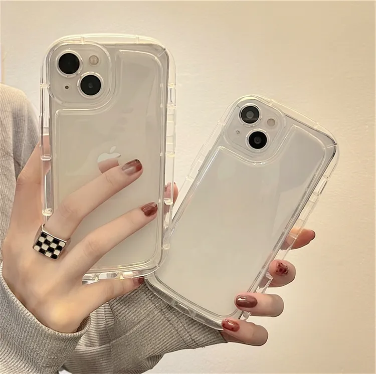 肥皂透明气囊适用苹果15华为/OPPO/VIVO荣耀/小米/全包防摔手机壳