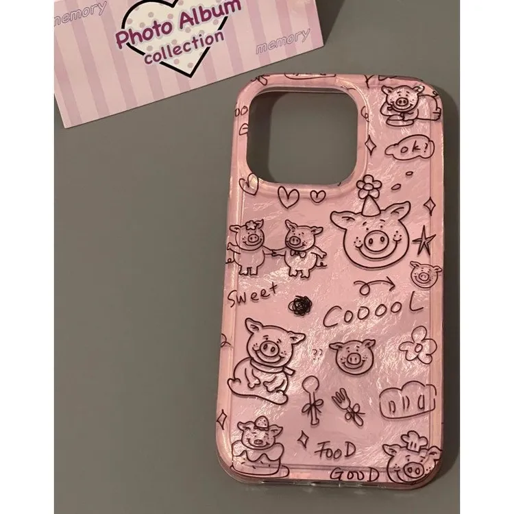 卡通玛莎猪适用苹果/华为/OPPO/荣耀VIVO小米15全包防摔手机壳