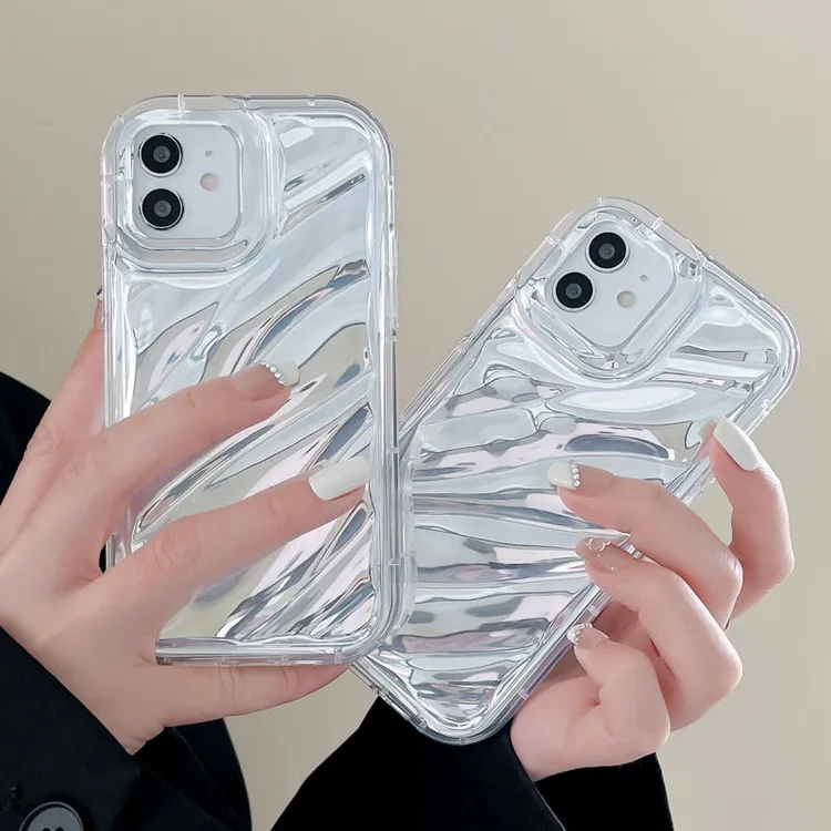 简约内斜纹适用于苹果华为/OPPO/VIVO荣耀全包防摔透明软手机壳
