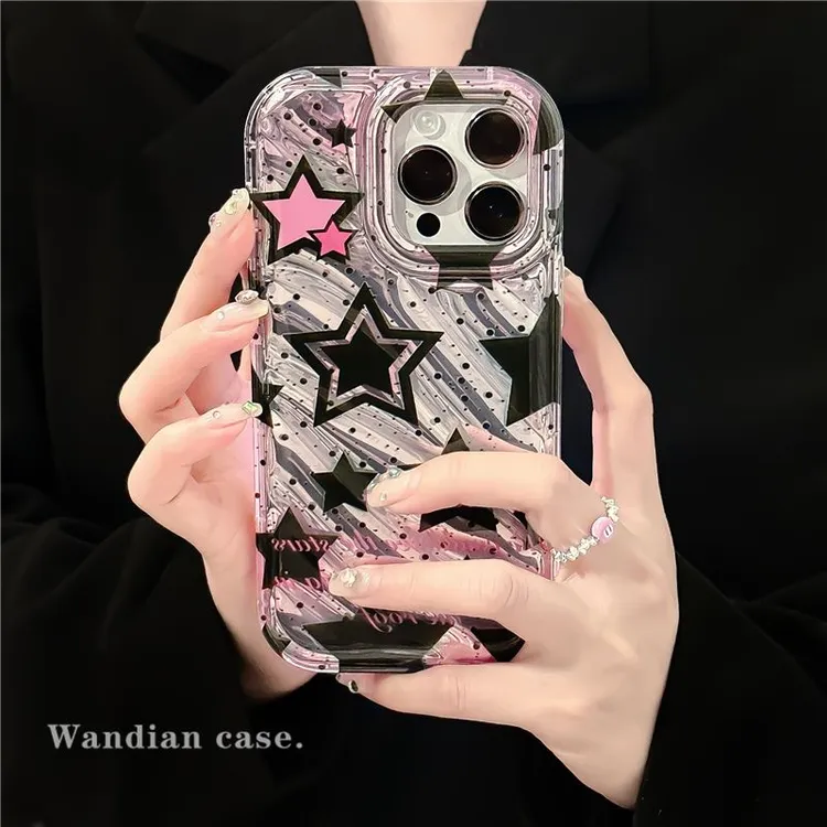 甜酷辣妹星星苹果14/13ProMax手机壳iPhone12/11女xR/xs软7/8plus
