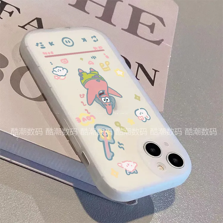卡通音乐派大星适用苹果/华为/荣耀oppo/vivo/小米全包防摔手机壳