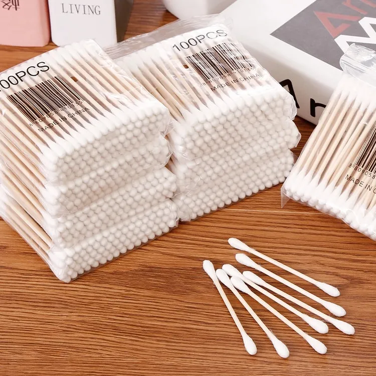 一次性掏耳朵家用棉签棒无异味卸妆美容圆头优质便携棉球棒多功能