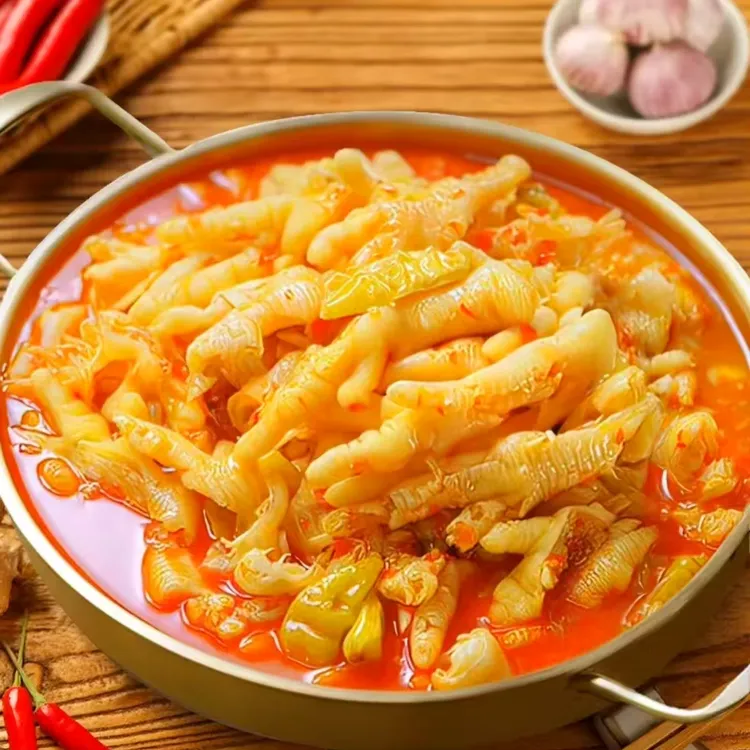 新鲜酸辣无骨鸡爪罐装大份量甜辣味脱骨凤爪解馋零食看球网红鸡脚