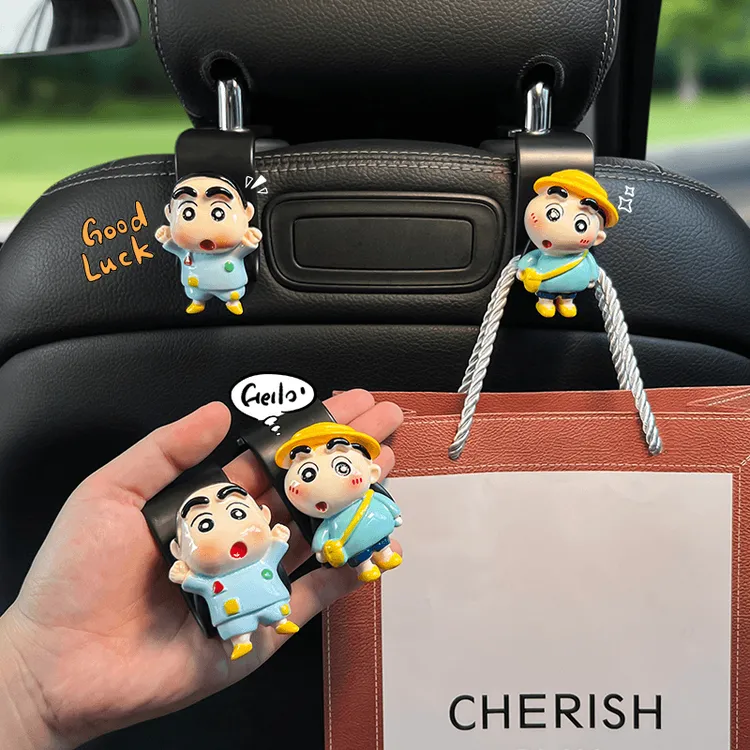 车载挂钩汽车用多功能后排收纳可爱卡通车内前排座椅后背置物钩子