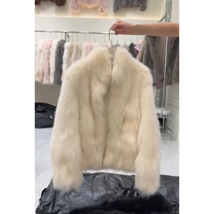 高级感时尚保暖温柔系毛茸茸显瘦百搭短外套女小个子长袖开衫上衣