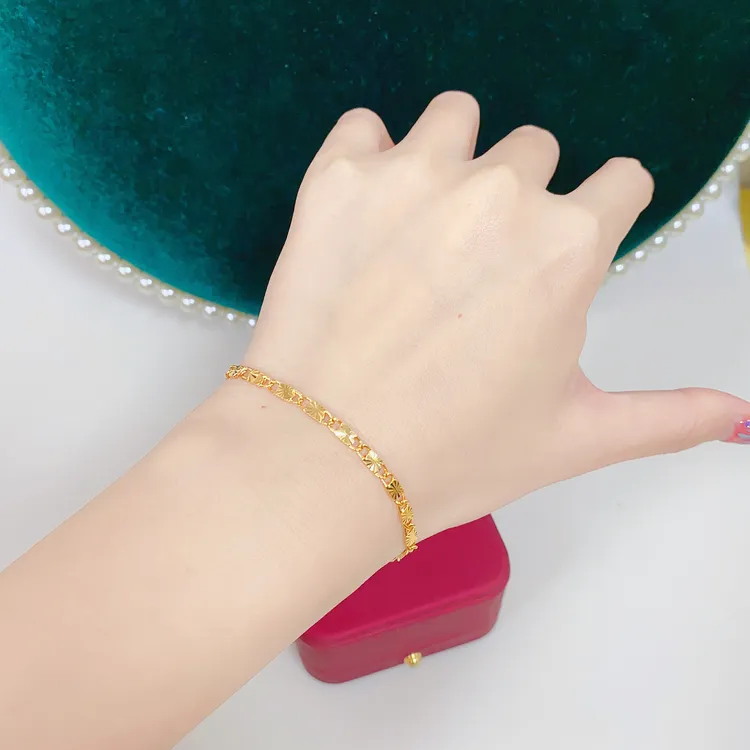 钛钢手链 澜小朵 新款满天星手链 时尚大方优雅手链简约金色百搭