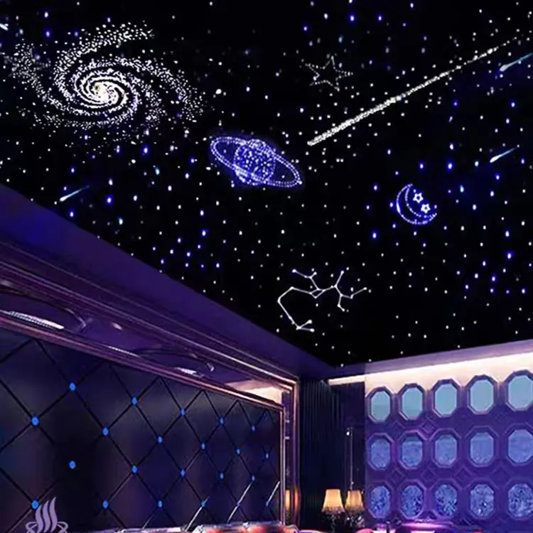 影音室星空顶天花板清酒吧客厅卧室美发店星空顶光纤灯满天星吊顶