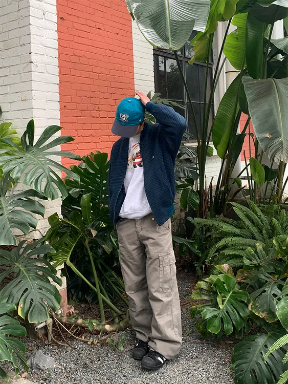 艺尚美式复古工装裤直筒男多口袋古着做旧宽松街头滑板cleanfit裤