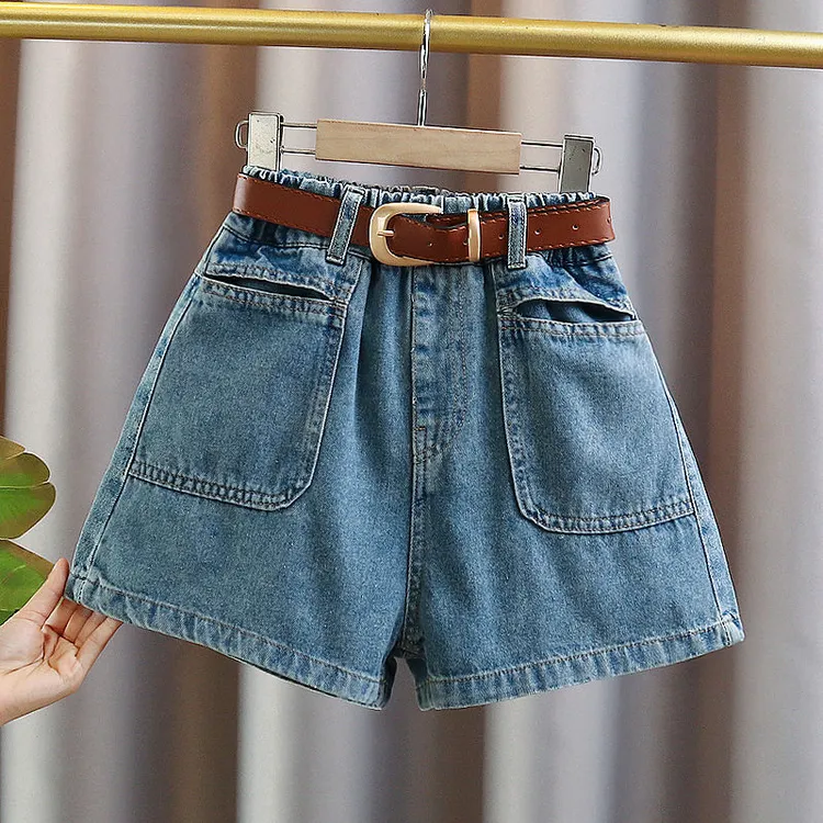 女童夏季牛仔短裤2025新款儿童中大童夏天裤子短款儿童牛仔短裤