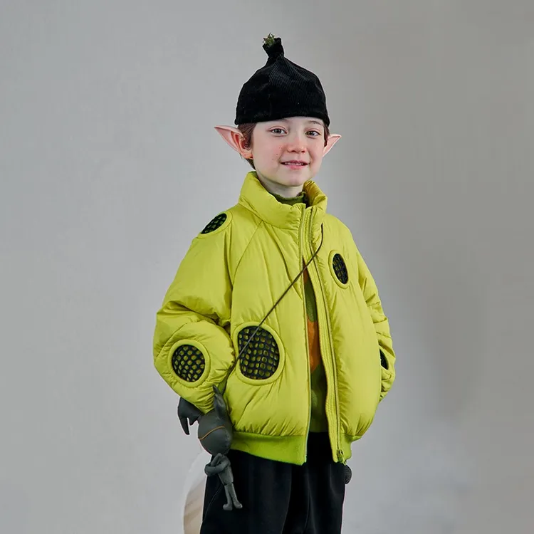 小日着原创童装【贱仔兽】冬季时尚休闲宽松立领保暖羽绒服TA3128Y2