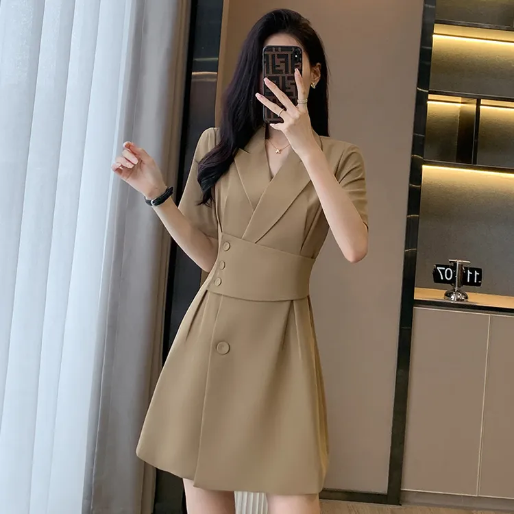 西装连衣裙女春夏2025新款高级感气质工作服小个子高端职业裙子