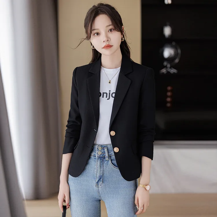 小个子短款西装外套女春秋2025新款高级感气质韩版休闲小西服上衣