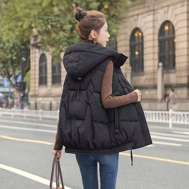 马甲短款时尚连帽宽松马夹韩版秋冬显瘦网红休闲百搭保暖外穿