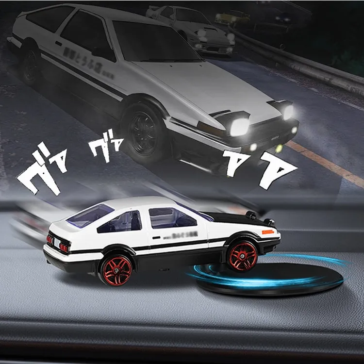 AE86漂移车载旋转摆件合金车模型中控台高档生日礼物汽车摆件圣诞