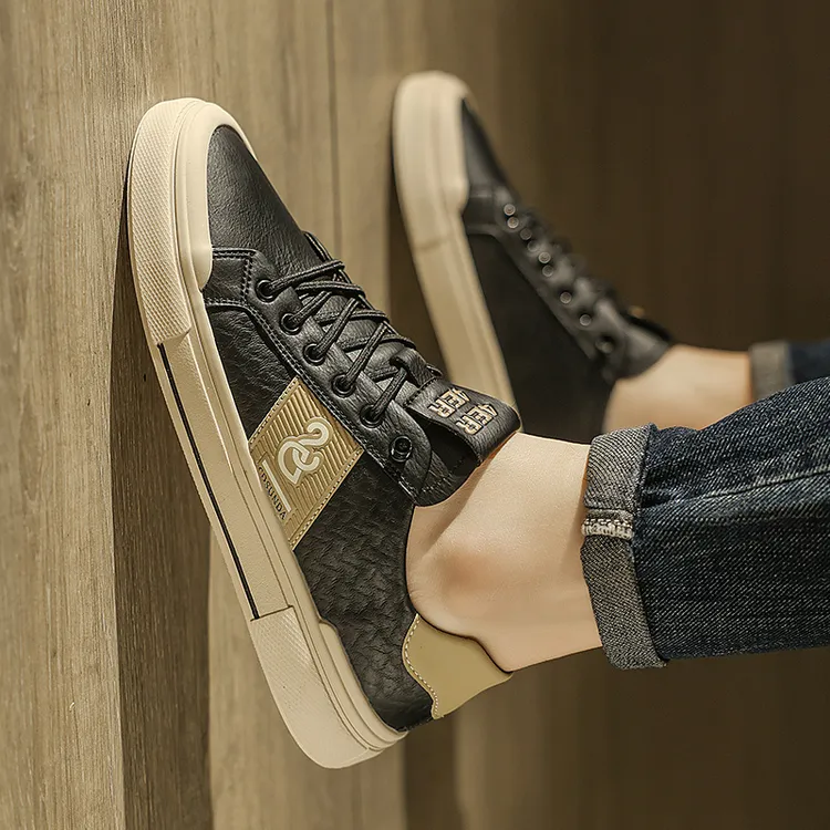 男鞋板鞋一脚蹬男士潮鞋软底百搭黑色时尚休闲鞋潮流男款鞋子夏季