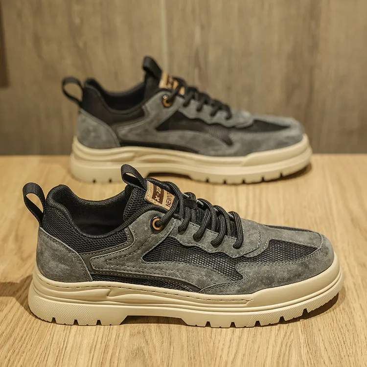 春夏季透气男鞋网布男士低帮百搭工装休闲鞋潮流工作鞋男款潮鞋子