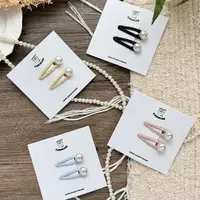 韩系珍珠水滴掰掰夹4CM-头饰发夹发饰百搭气质金色精美可爱百搭