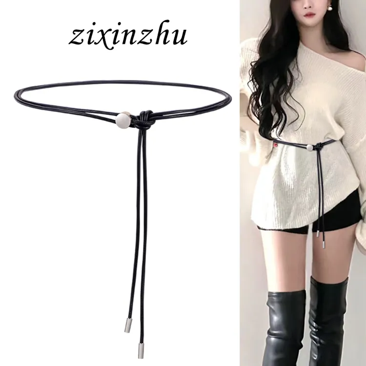 毛衣细腰带女大衣腰绳系带配饰高级感装饰配连衣裙子西装腰链皮带