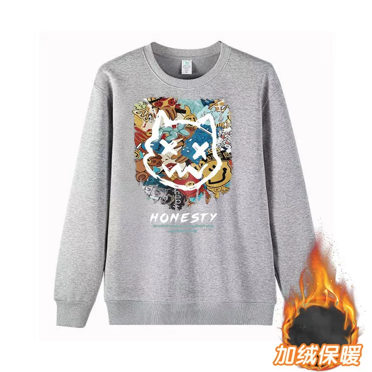 卫衣男秋冬季加绒加厚新款纯棉宽松休闲外套ins美式港风高街男装