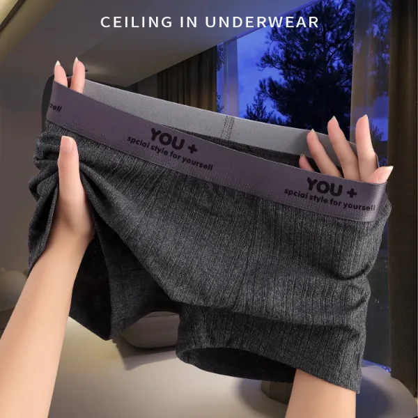 组合装新款男士内裤简约纯色棉质男生运动透气内穿短裤大码平角裤