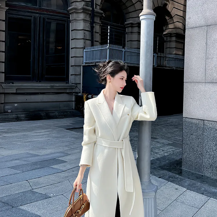 高端大牌双面羊绒大衣女中长款2025秋冬新款韩版时尚气质毛呢外套