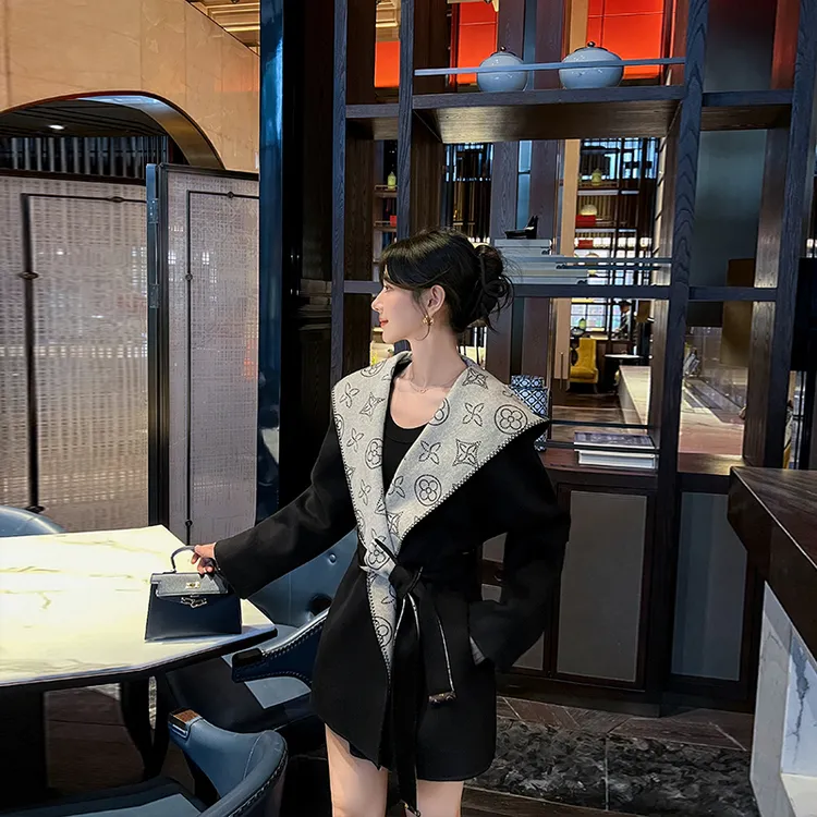 高端双面羊绒大衣女中长款2025秋冬新款慵懒风宽松气质毛呢子外套