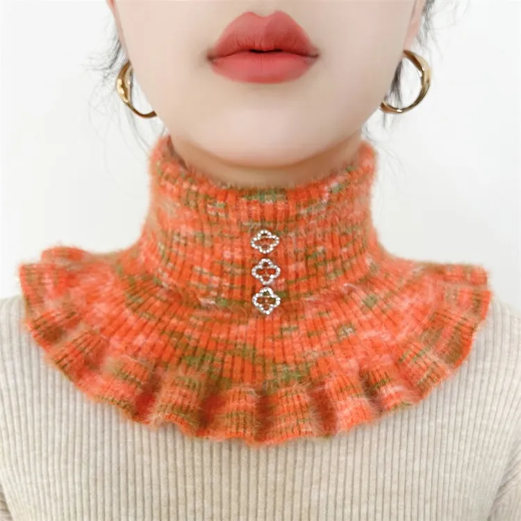 「反季」假领子新款加厚护颈围脖彩色保暖领圈爆款防寒高级感脖套