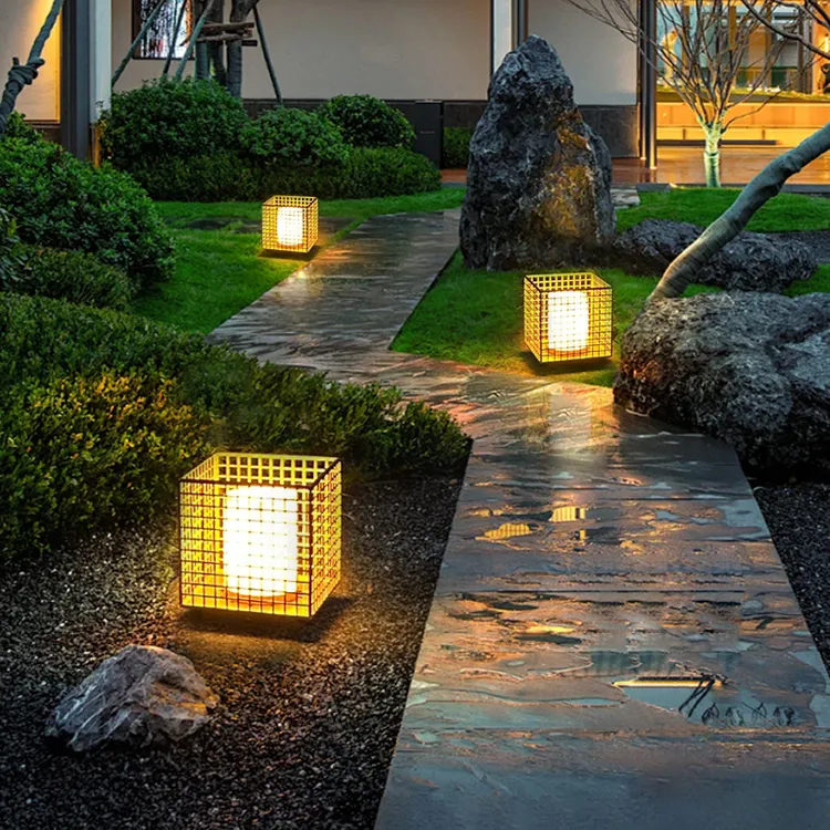 草坪灯室外防水庭院地灯柱头灯禅意酒店民宿景观灯可充电灯具定制