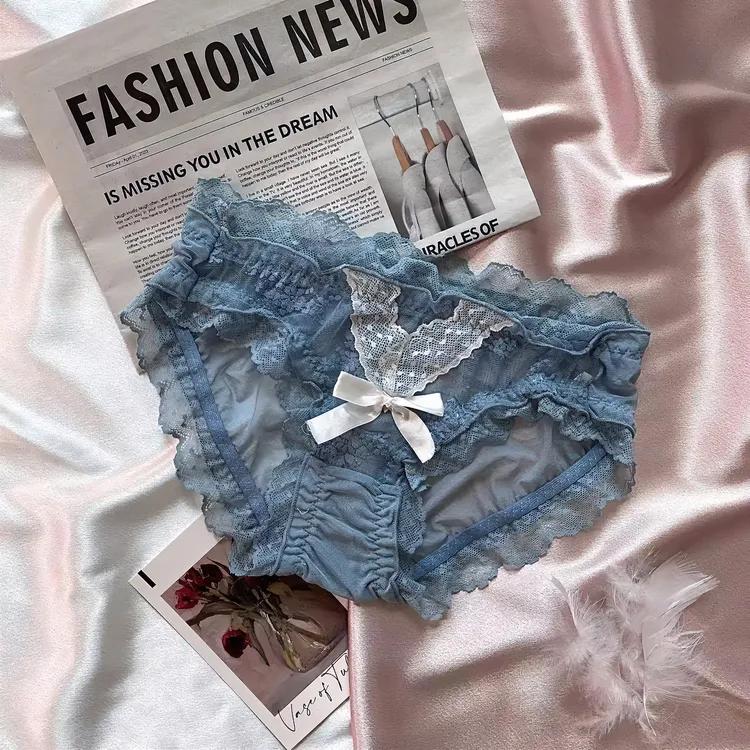 蕾丝性感三角裤内裤棉质花朵低腰透气无痕塑身少女日韩系内裤