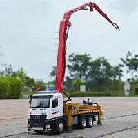 1：18超大合金水泥泵车合金工程玩具大包装声光惯性前行