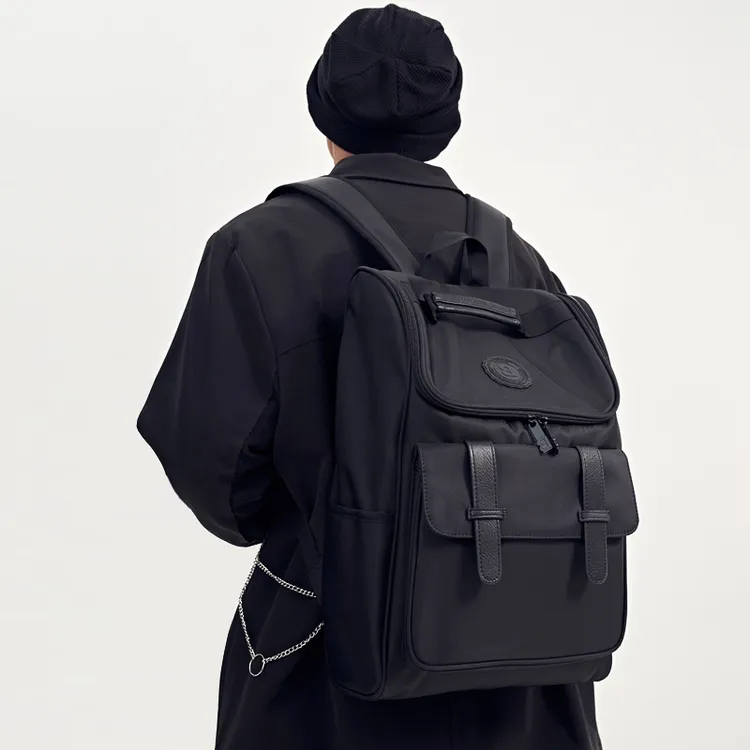 潮牌双肩包男时尚潮流初中生书包女大学生高中休闲小众旅行背包