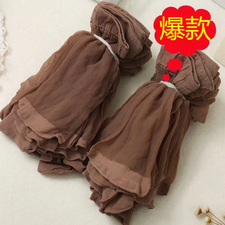 丝袜蕾丝短袜女夏季长款袜子女士纯色皮肤丝袜薄款长款钢丝袜柔软