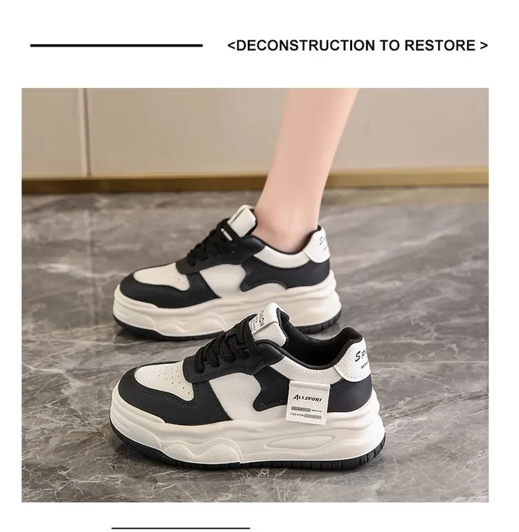 A062女鞋运动鞋小白鞋时尚百搭休闲鞋厚底学生秋季网红韩版百搭