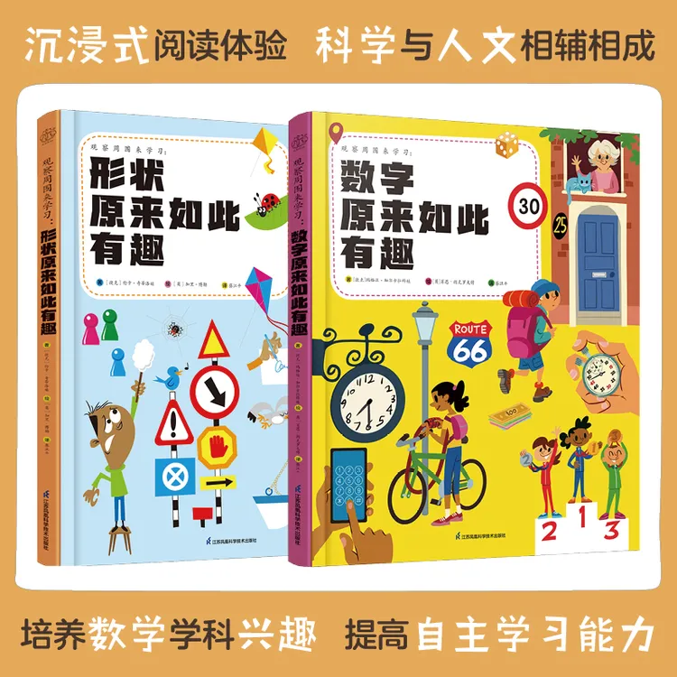 观察周围来学习：数字 形状原来如此有趣 套装2本儿童游戏培养