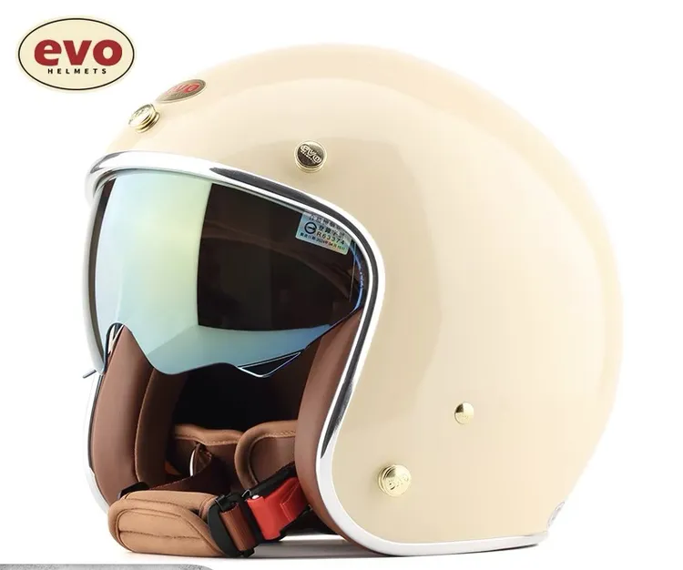 EVO内镜款摩托车头盔台湾evo复古头盔机车