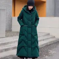  冬季新款棉服女2025中国民族风棉衣长款过膝复古盘扣大码外套