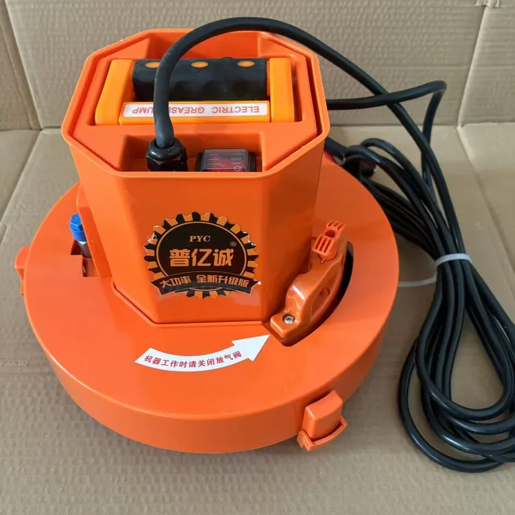 普亿诚电动黄油机24v220v下沉式小型黄油枪挖机专用高压注油器桶