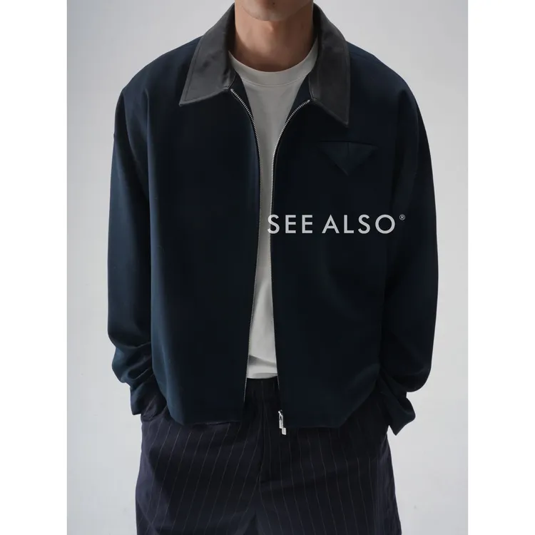 SEE ALSO『奢侈品面料限定』超精纺丝光绵羊毛老钱新贵真皮翻领夹克