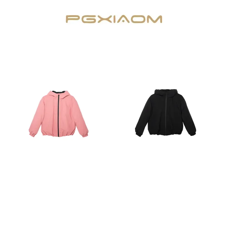 【PGXIAOM】润秀定制 粉 黑 两色连帽短款羽绒服外套 YR4601       