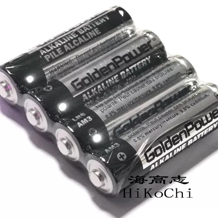 4节灰碱 GoldenPower GLR6S AA AM3 1.5V碱性电池5号LR6电子锁