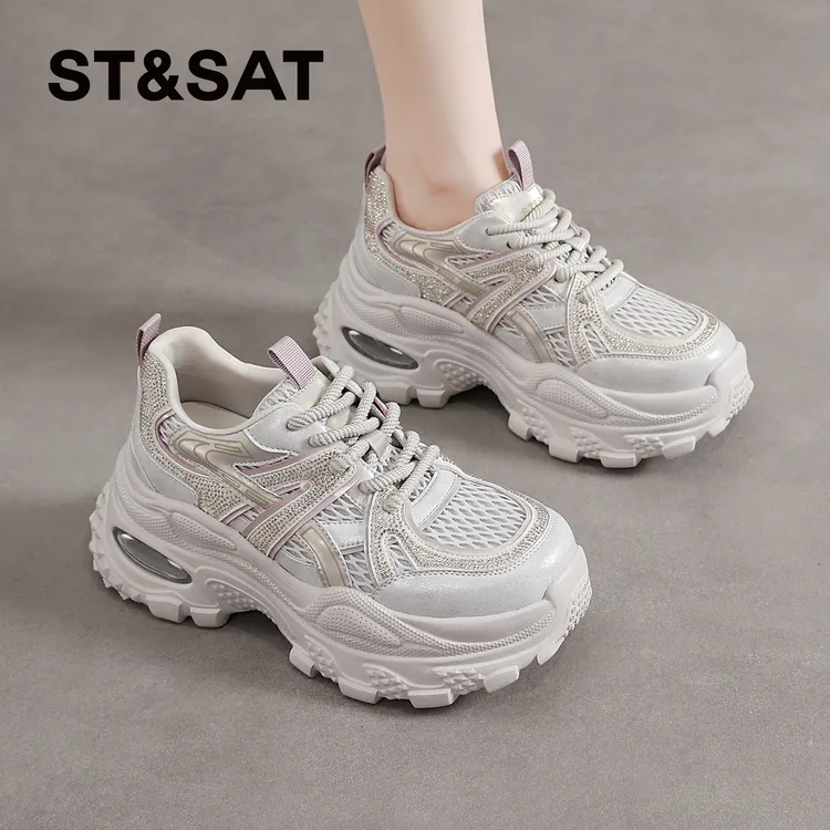 星期六显脚小休闲鞋女士2025新款夏季运动鞋网红百搭透气爆款女鞋