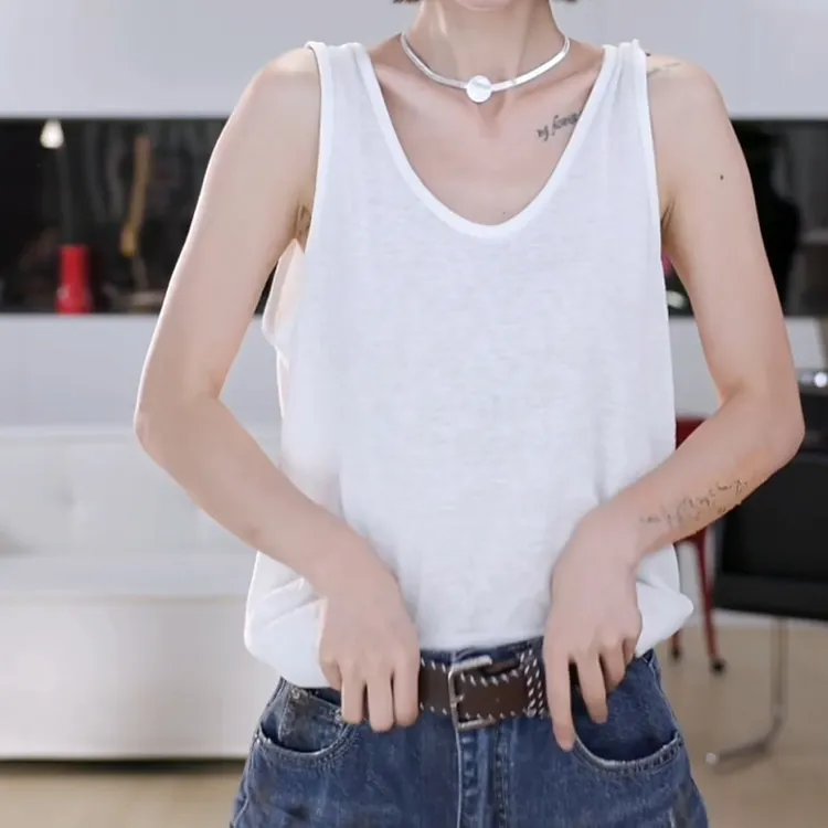 夏季显瘦宽松极简风百搭宽松型背心吊带LK2504342
