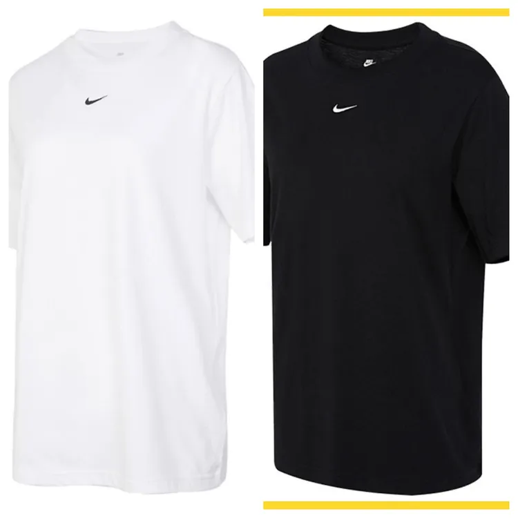 NIKE耐克女子W NSW TEE ESSNTL LBR针织无领运动短T恤FD4150-100