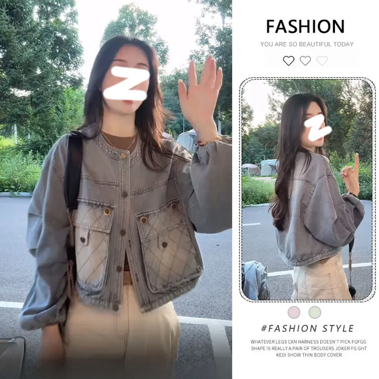 港味复古牛仔短外套女士春秋季2025新款设计感小众气质高级感上衣