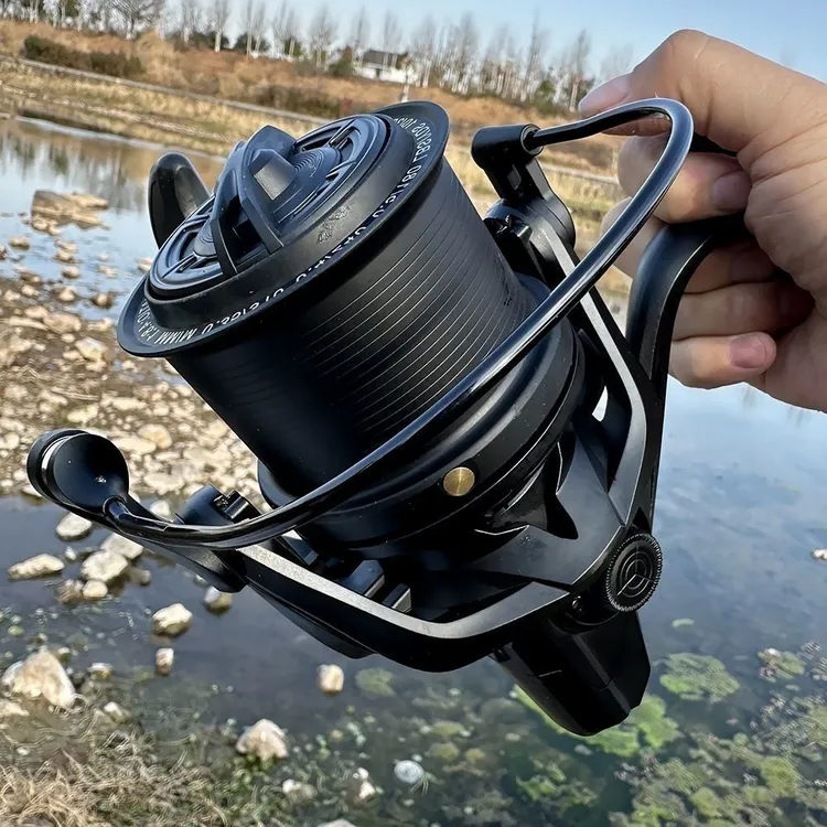 14000鱼轮浅杯远投轮斜口轮纺车轮全金属线杯无间隙海竿轮锚鱼轮