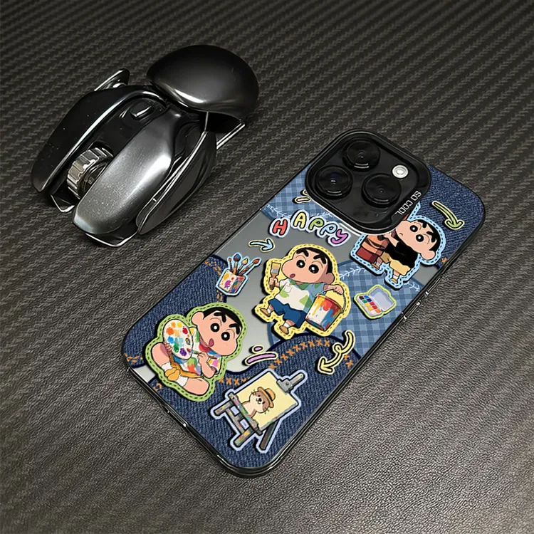 油漆小新适用iPhone17手机壳16苹果保护套15pro磨砂14高级感13/12